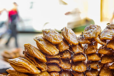 Close-up of roasted for sale in market