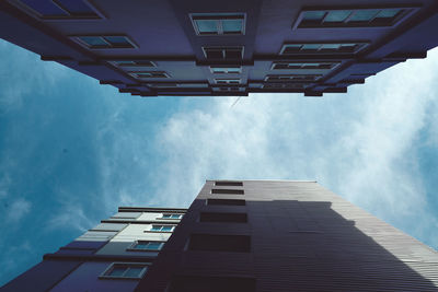 Low angle view of buildings against sky