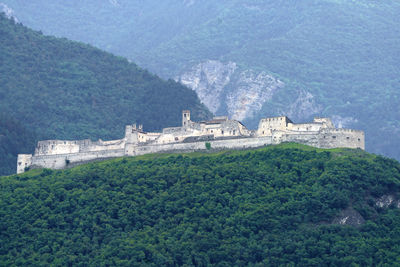 Panoramic view of castle on mountain