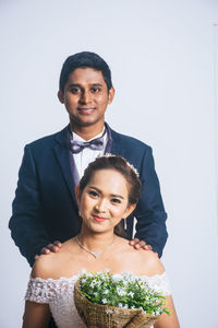 Portrait of a smiling young couple