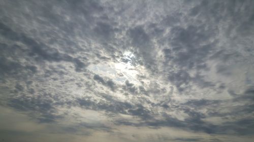 Low angle view of cloudy sky