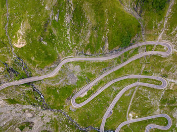 High angle view of road