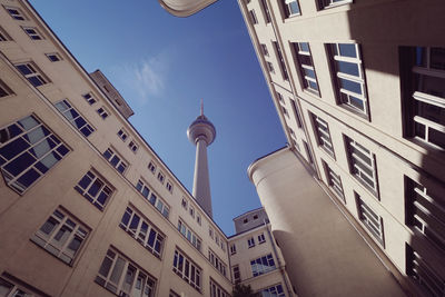 Low angle view of buildings against sky