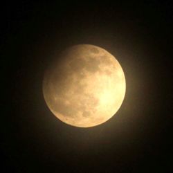 Low angle view of moon in sky