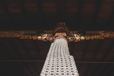 Low angle view of illuminated temple