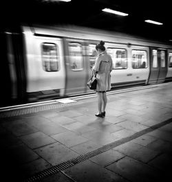 Full length of train at railroad station