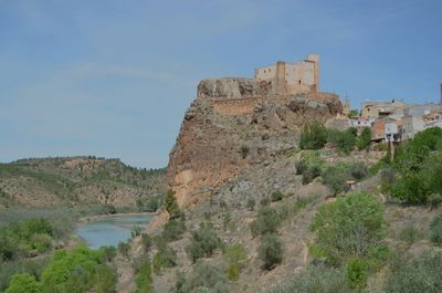 View of castle on mountain