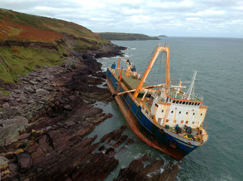 Boats in sea