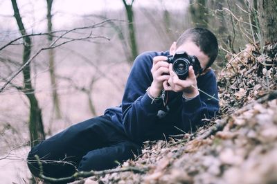 Man photographing