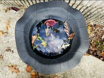 Close-up high angle view of water