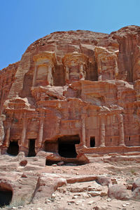 The corinthian tomb in the lost city of petra, jordan
