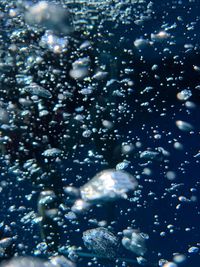 Full frame shot of bubbles in water