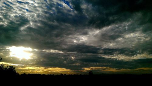 Scenic view of landscape against cloudy sky