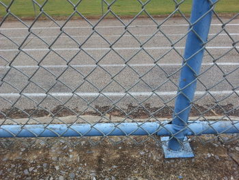 Chainlink fence on chainlink fence