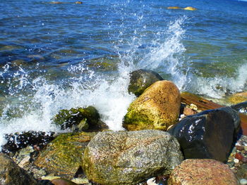 Scenic view of sea waves