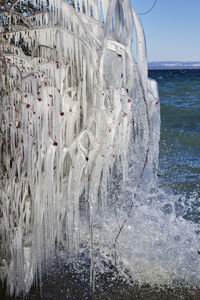 Water flowing through rocks