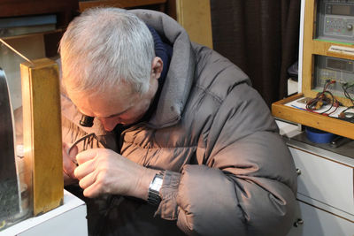 Man working in workshop