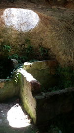 River seen through cave