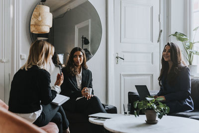 Female coworkers in office