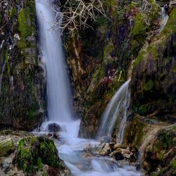 Scenic view of waterfall