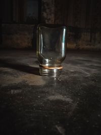 Close-up of glass on table