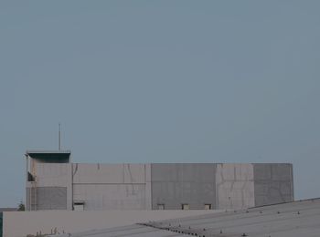 Low angle view of building against clear sky