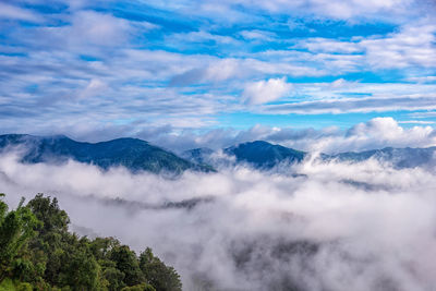 Low angle view of mountain against sky