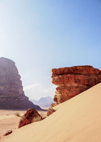 View of rock formations against sky