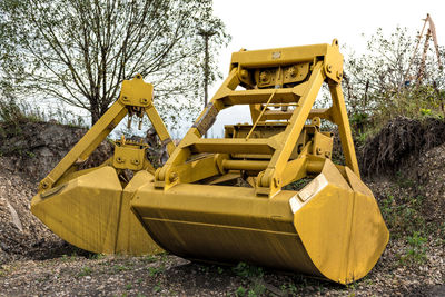 View of yellow construction site