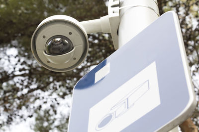 Security camera in a public park, for surveillance