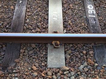 Close-up of railroad track