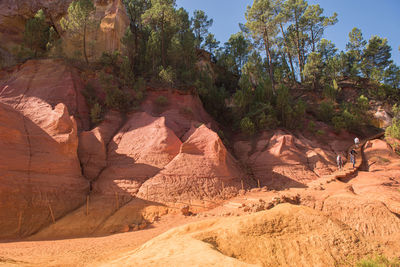 Rock formations in a sunlight