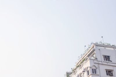 Low angle view of building against clear sky