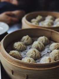 Close up of dumplings