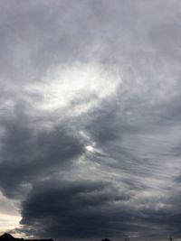 Low angle view of cloudy sky