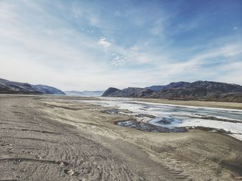 Scenic view of desert against sky