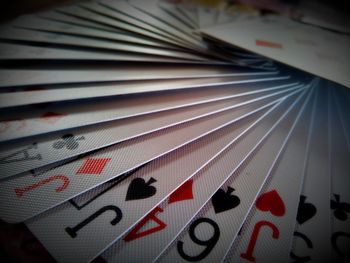 Close-up of books on table