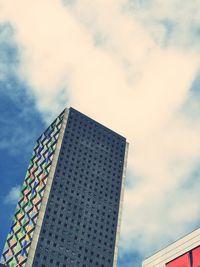 Low angle view of modern building against sky