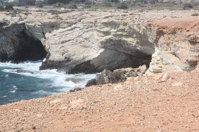 High angle view of beach