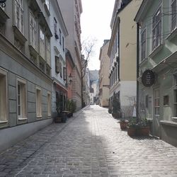 Narrow alley in city