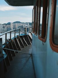 Panoramic view of train against sky