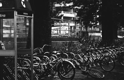 Cars parked in front of building