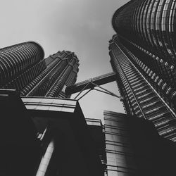 Low angle view of modern building against sky