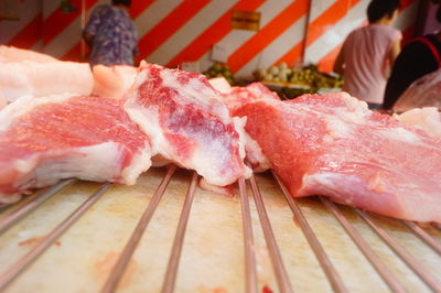 Close-up of food on table