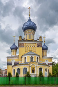 Low angle view of cathedral against cloudy sky