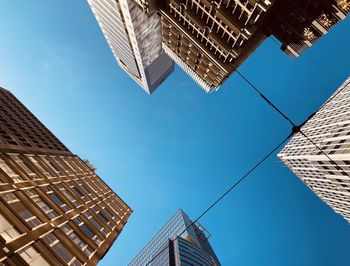 Low angle view of modern building against sky