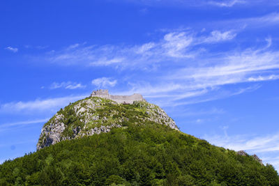 Low angle view of mountain against sky