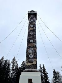 Low angle view of tower against sky