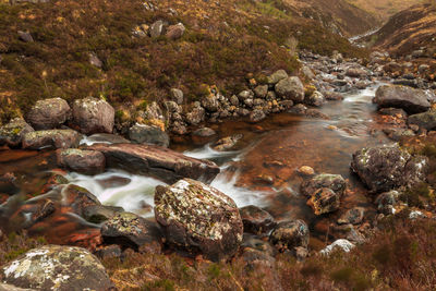 River flowing through rocks