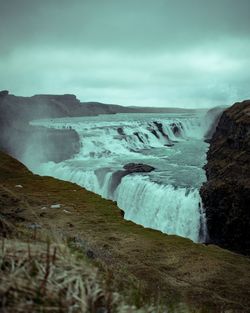 Gullfoss in the cloudy day